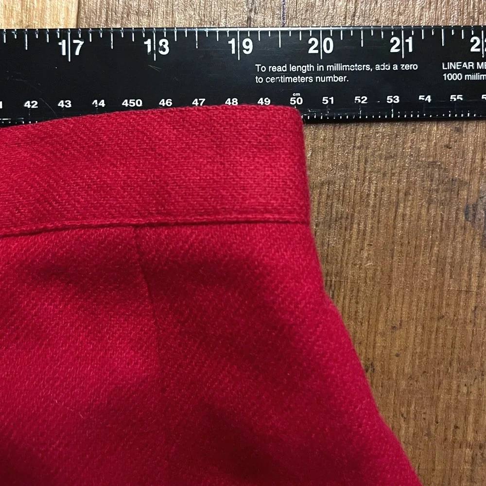Vintage Maggie McNaughton Red Wool Blazer Skirt Suit Set 18W Preppy‎ Old Money